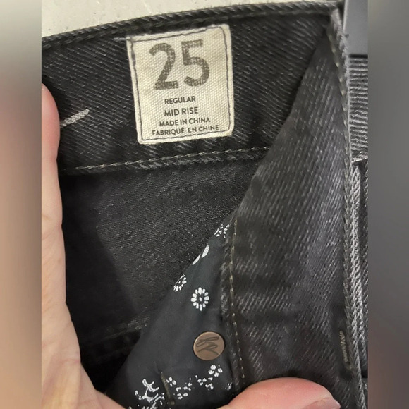 Free People Maggie Distressed Jeans black Sz 25 - Picture 10 of 13